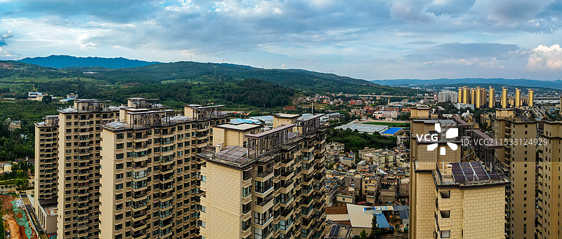 嵩明县 银杏广场 黄龙山 兰茂广场 滨河公园 航拍图片素材