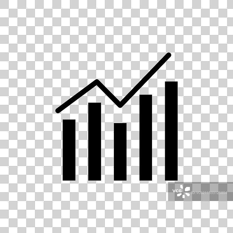 滞涨线条图标，背景为白色图片素材