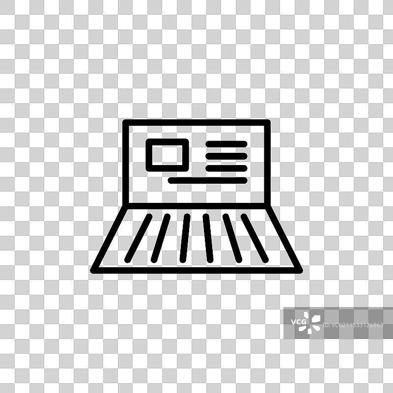 银行存折线条图标，背景为白色图片素材