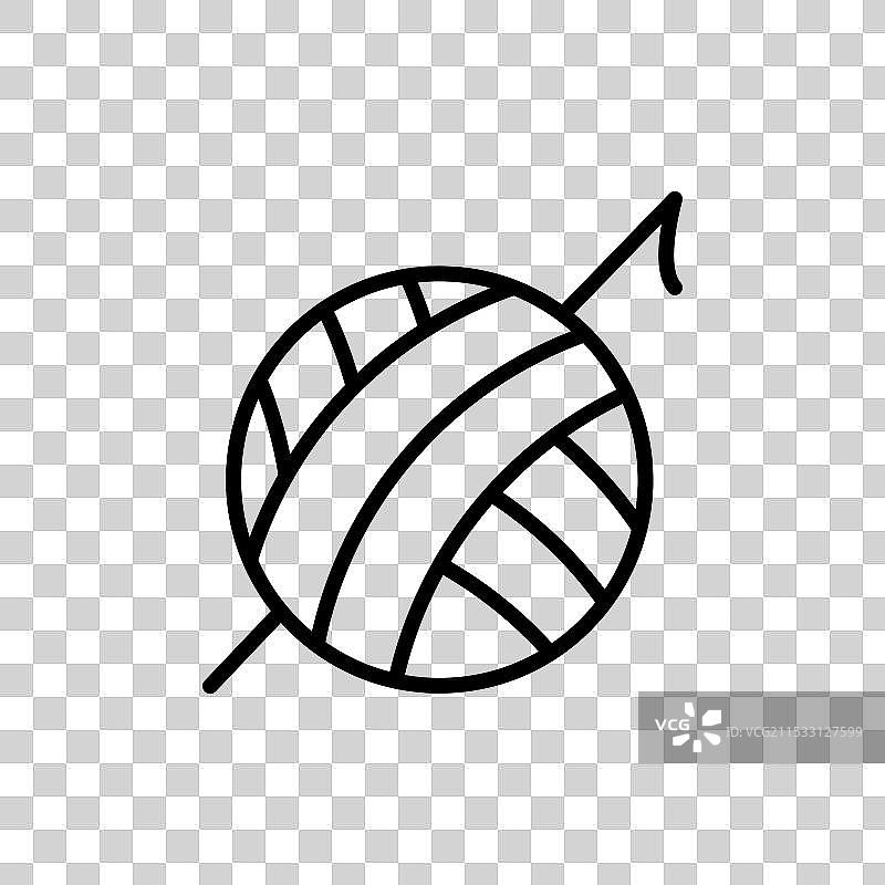 钩针图标，背景为白色图片素材