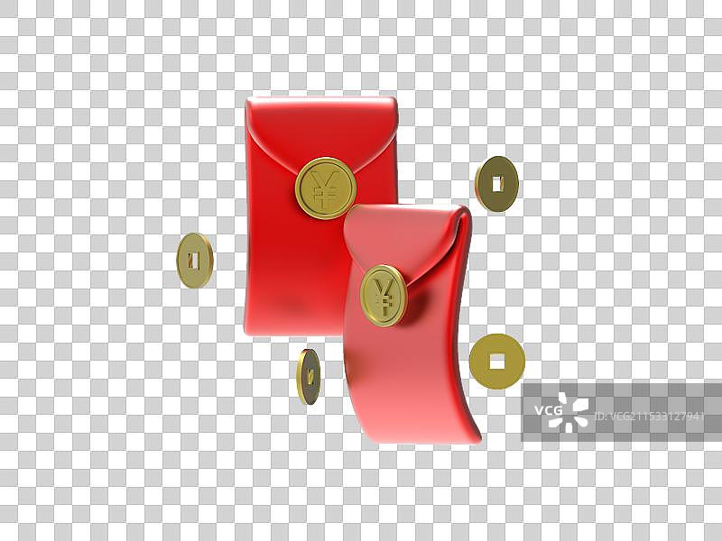 3D红包免抠元素图片素材