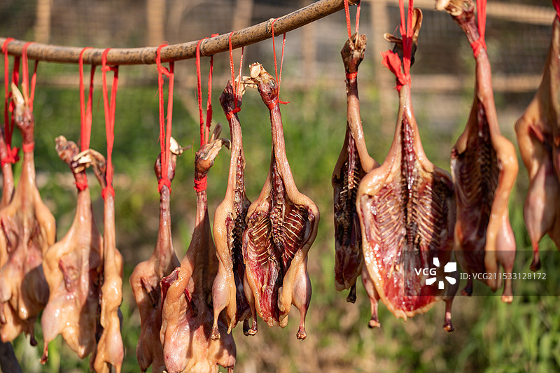 农村腌制的鸭子图片素材