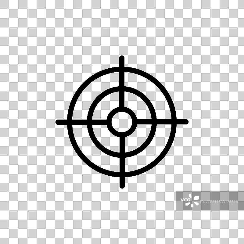 枪靶线图标，背景为白色图片素材