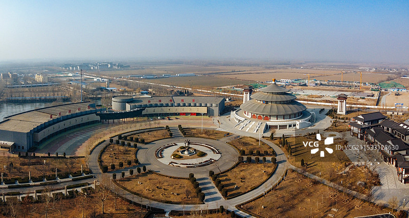 吴桥县 杂技大世界 江湖文化城 桑园镇 地标 航拍图片素材