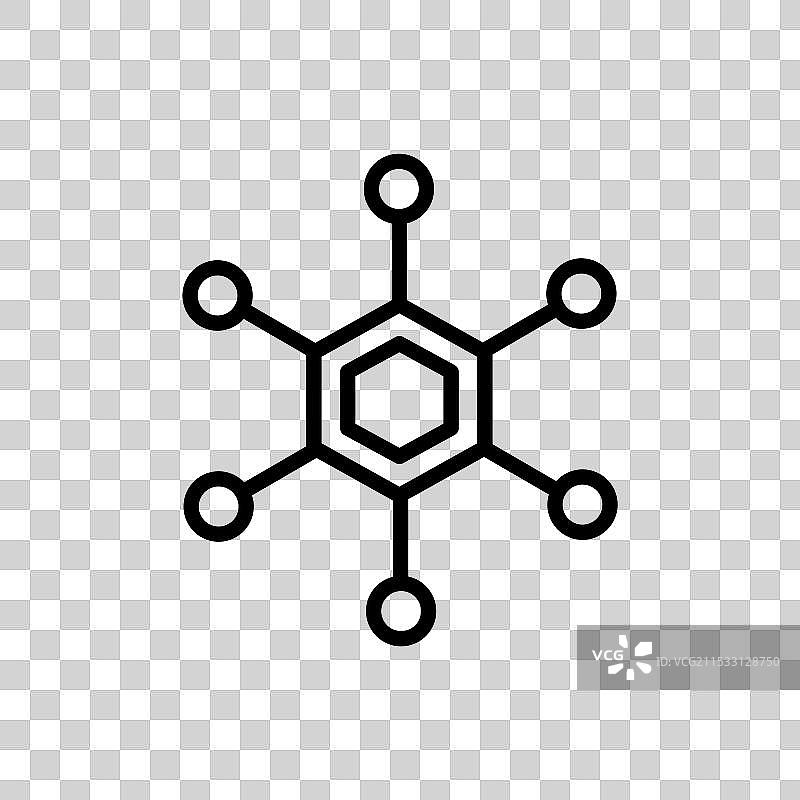 集线器线条图标，背景为白色图片素材