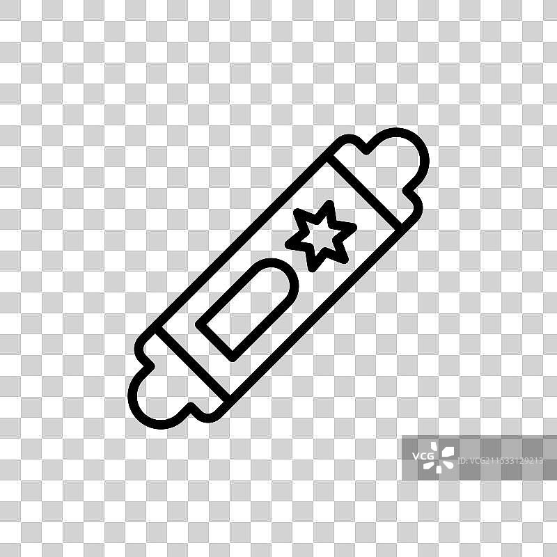 梅祖扎线条图标，背景为白色图片素材