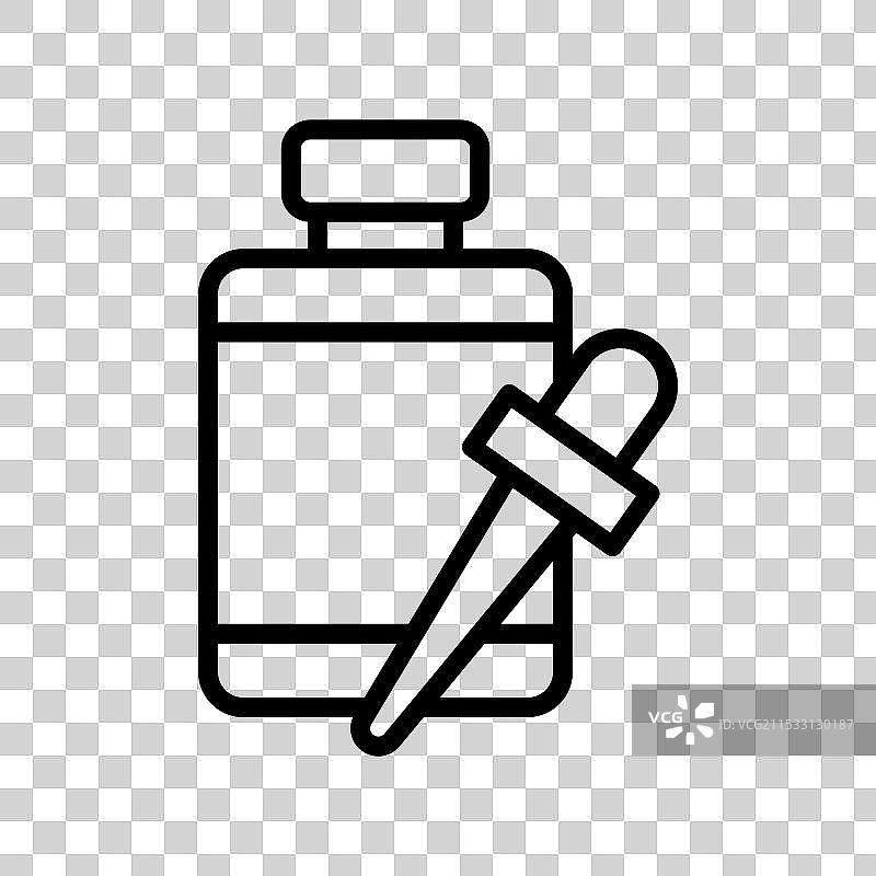 血清线条图标，背景为白色图片素材