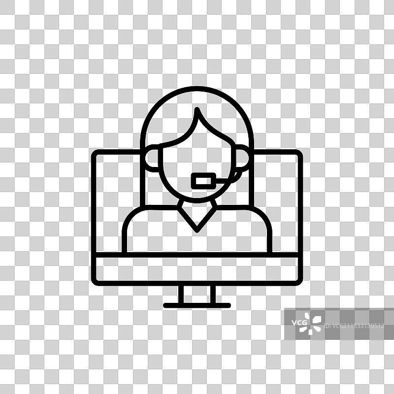 技术支持电话图标，独立于白色背景图片素材