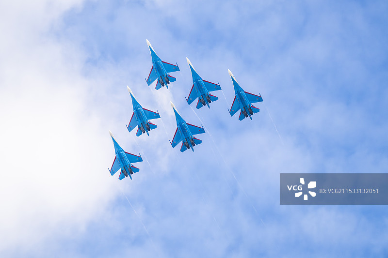 2024珠海航展，俄罗斯勇士飞行表演队。图片素材