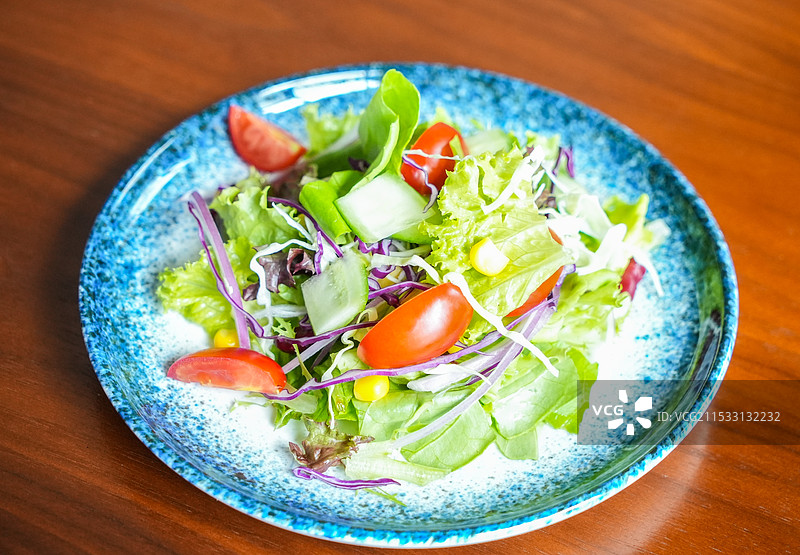 精美蔬菜沙拉   盘子里的蔬菜沙拉图片素材