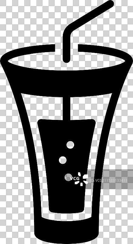 带吸管的玻璃杯图片素材