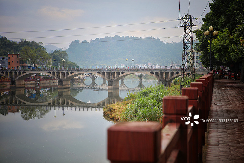 广东省清远市清新区“滨江”河畔图片素材