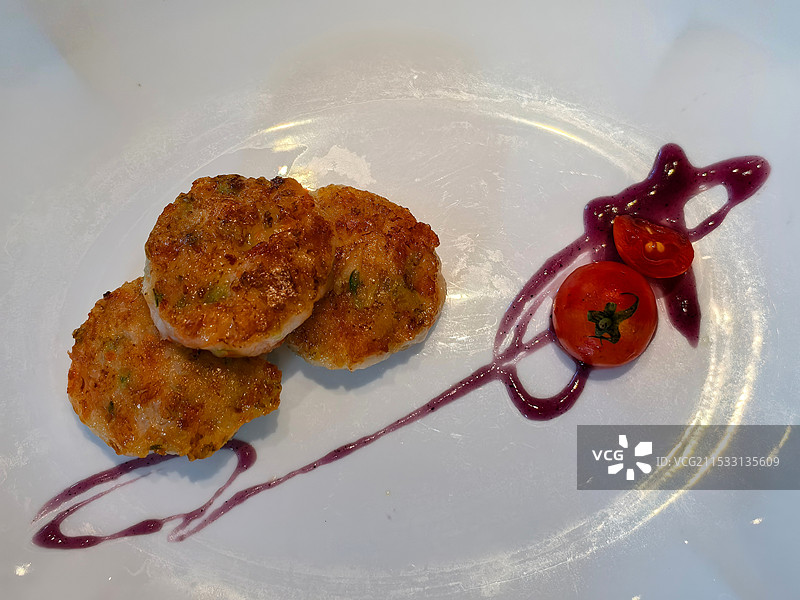 台州美食—虾饼图片素材