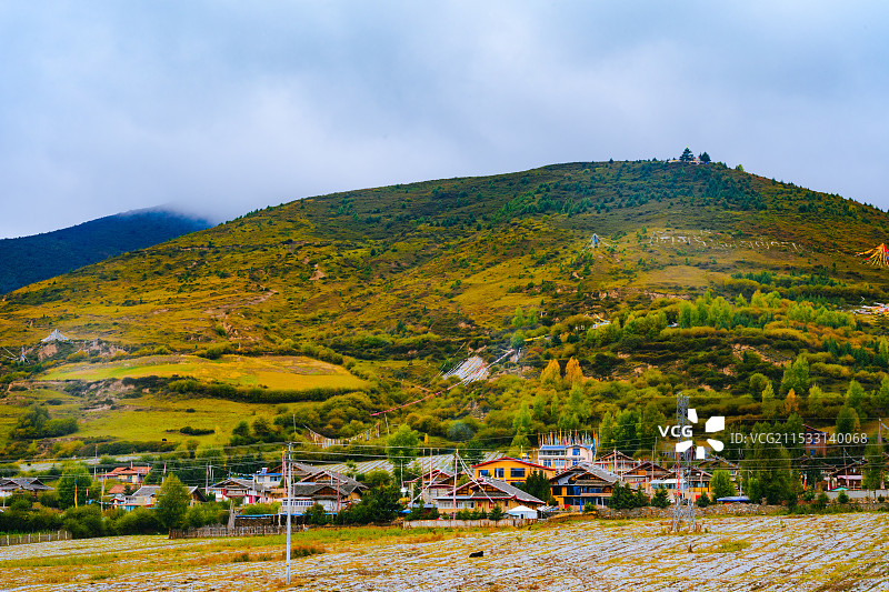 四川阿坝川主寺镇风景图片素材