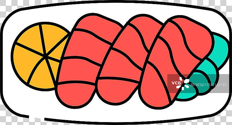 生鱼片 日本食品 图标 彩色图片素材