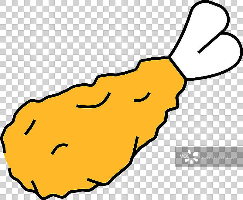 天妇罗虾日本料理图标彩色图片素材