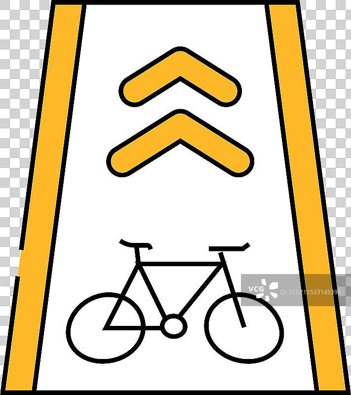 自行车道环境图标颜色图片素材