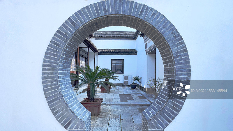 中式风格的庭院图片素材