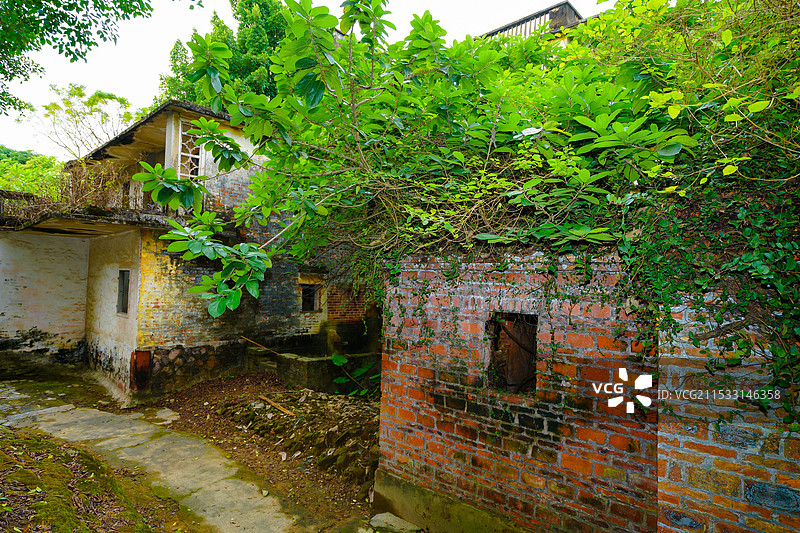 中国广东省东莞市谢岗镇，谢岗村，八卦吉村，东莞版“吴哥窟”图片素材