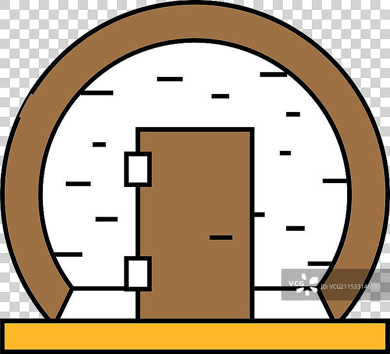 豪华露营帐篷舒适图标颜色图片素材