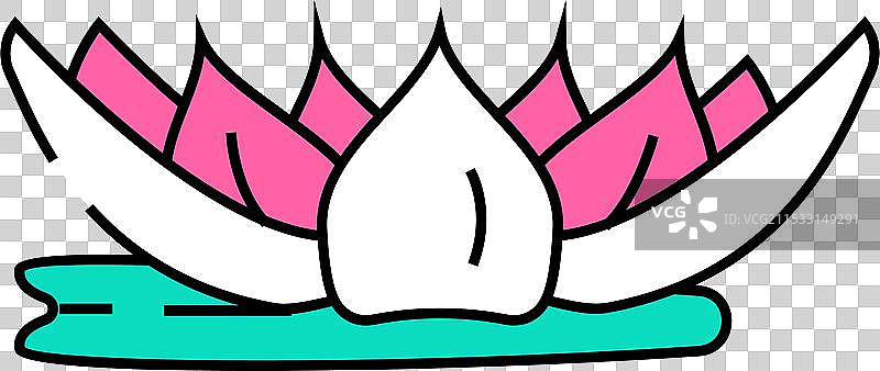 莲花神圣的OM图标颜色图片素材