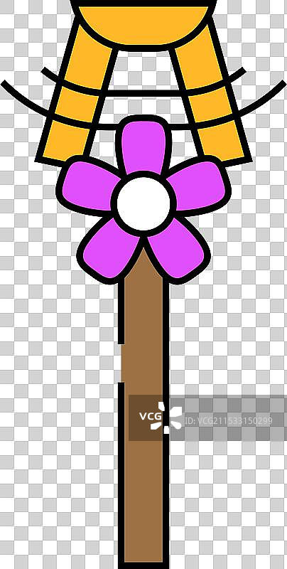 神道教图标的五平棒，彩色设计图片素材