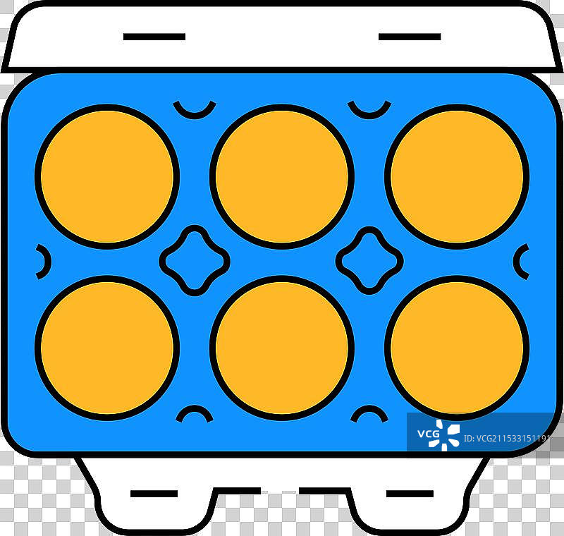 彩色鸡蛋盒图标图片素材