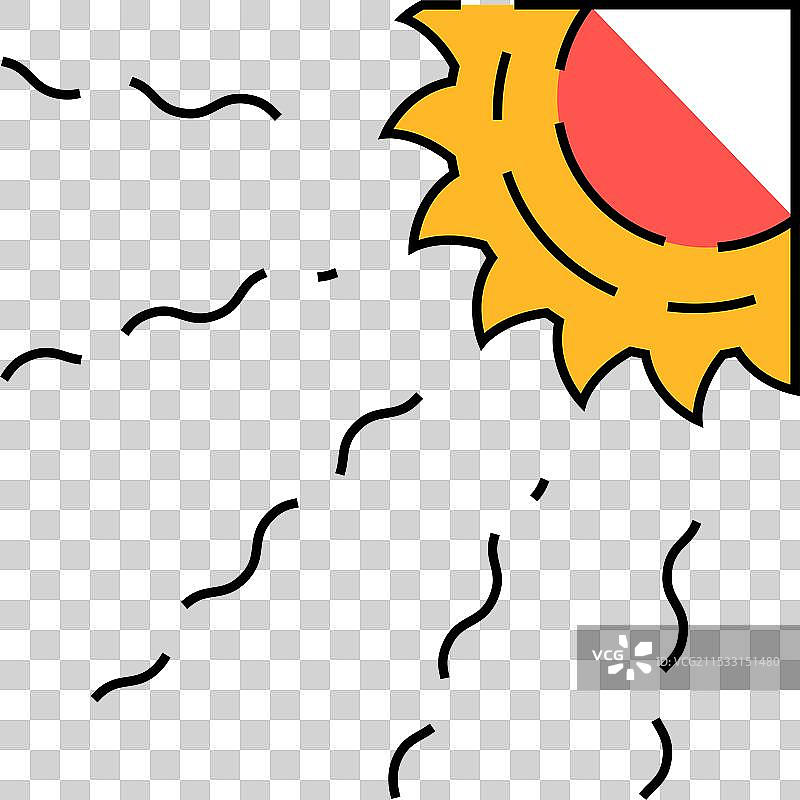 热浪图标颜色图片素材