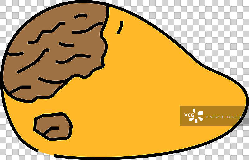 腐烂的芒果食物图标颜色图片素材