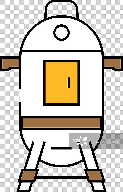 吸烟者牛排图标 彩色图片素材