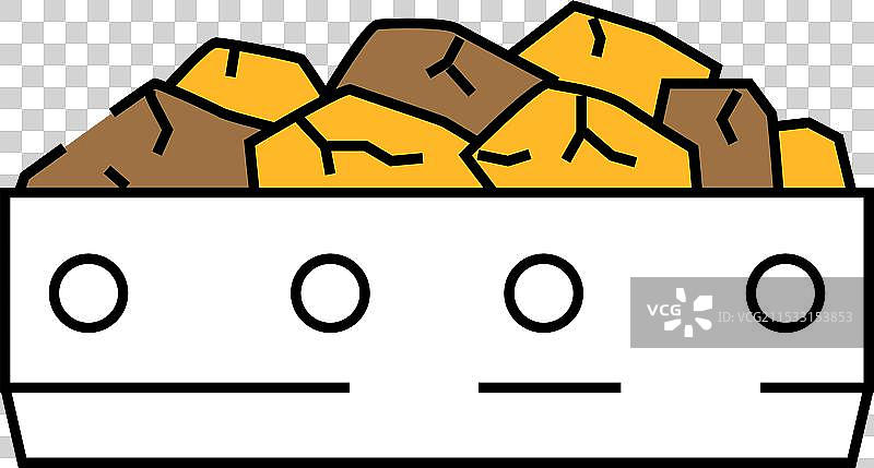 烟熏薯片图标 彩色图片素材