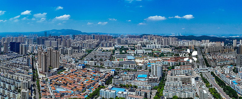 荆门市 掇刀区 红星时代广场 象山大道 生态运动公园 航拍图片素材