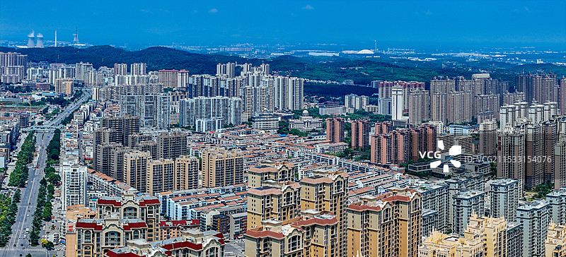 荆门市 掇刀区 红星时代广场 象山大道 生态运动公园 航拍图片素材