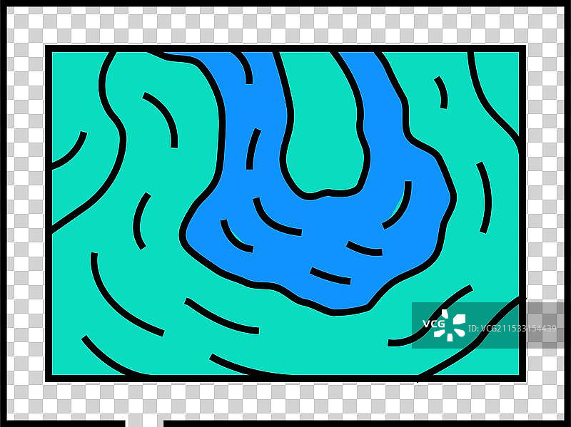 水文地质图 水文地质学家图标 彩色图片素材