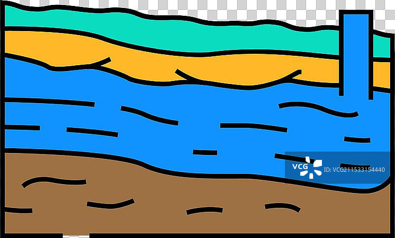 含水层分析水文地质学家图标颜色图片素材