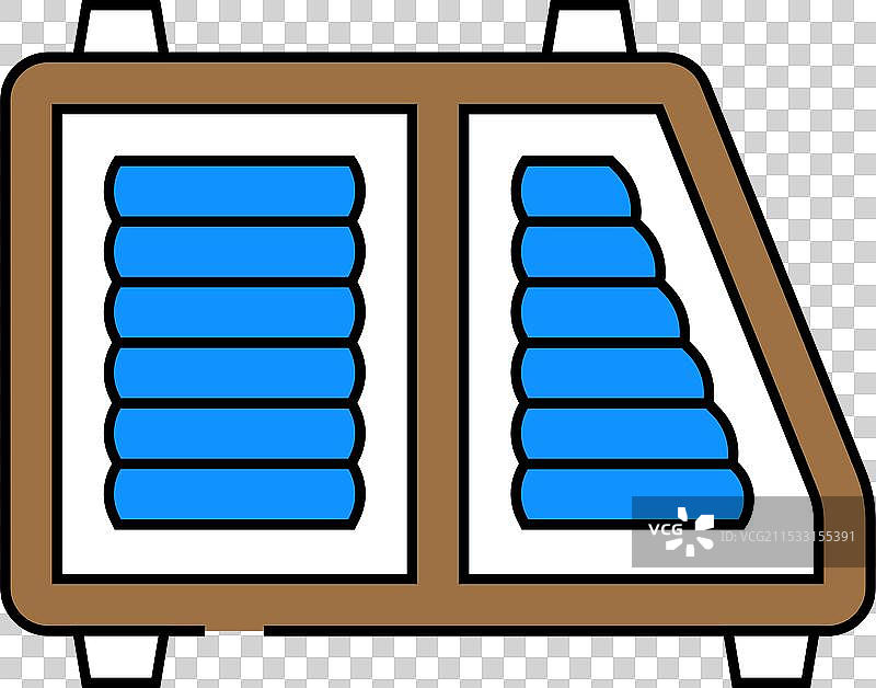 汽车机械师图标，带有空气过滤器，彩色图片素材