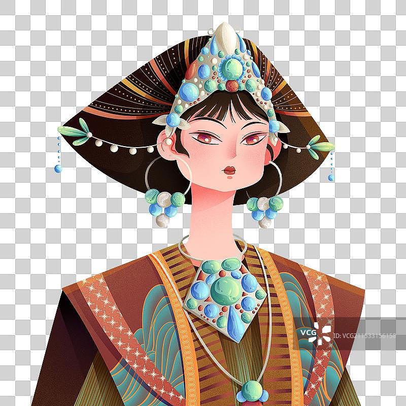 少数民族女孩图片素材