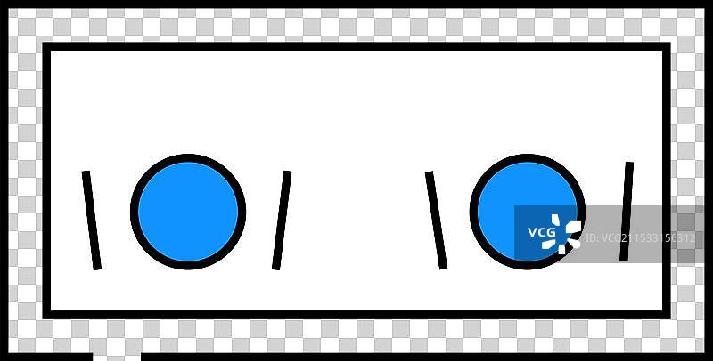 大厨房桌子顶视图图标 彩色图片素材