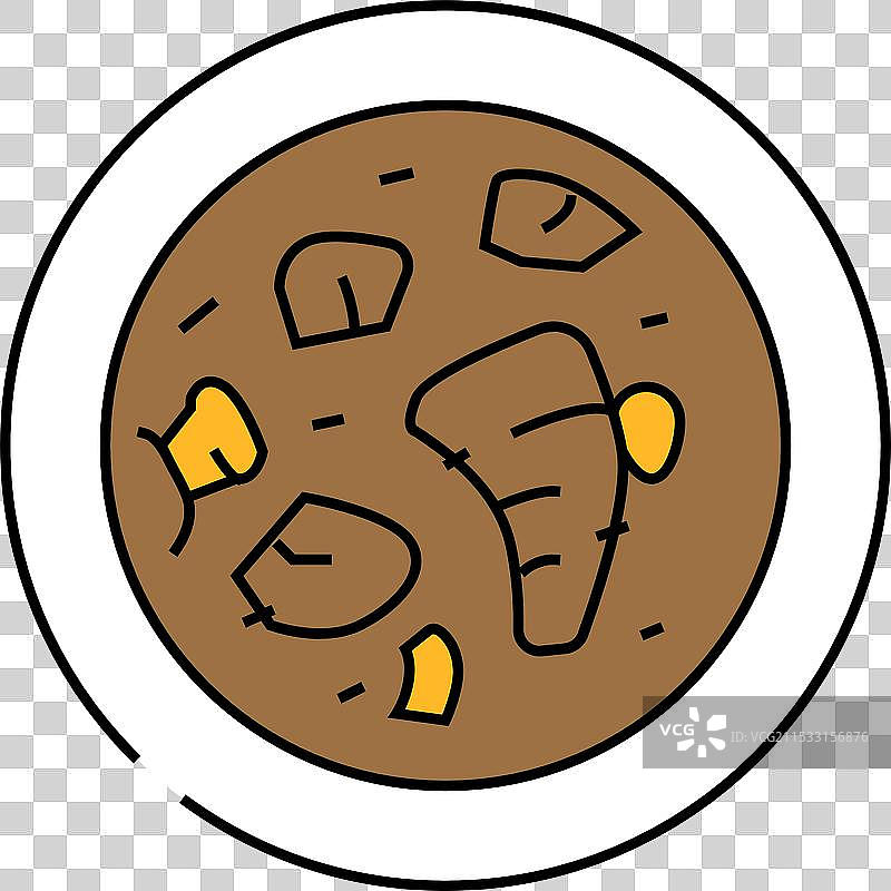 法式炖牛肉图标 彩色图片素材