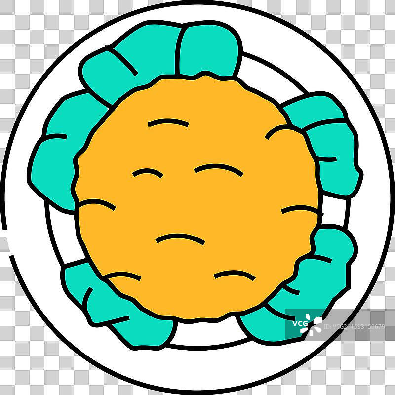 土耳其美食图标：基西尔（Kisir）色彩图片素材