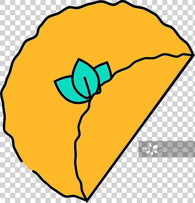 土耳其美食图标：拉哈马君（Lahmacun）色彩丰富图片素材