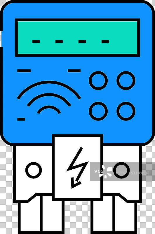 智能电表电力图标颜色图片素材