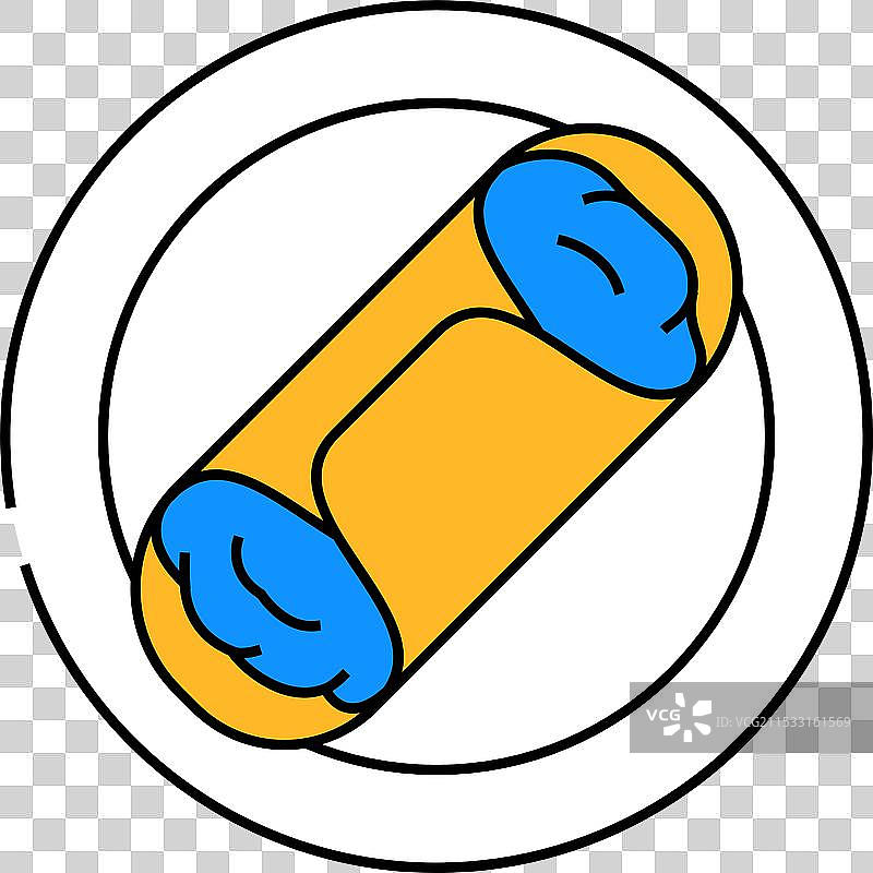 意大利美食标志的彩色卡农里糕点图片素材