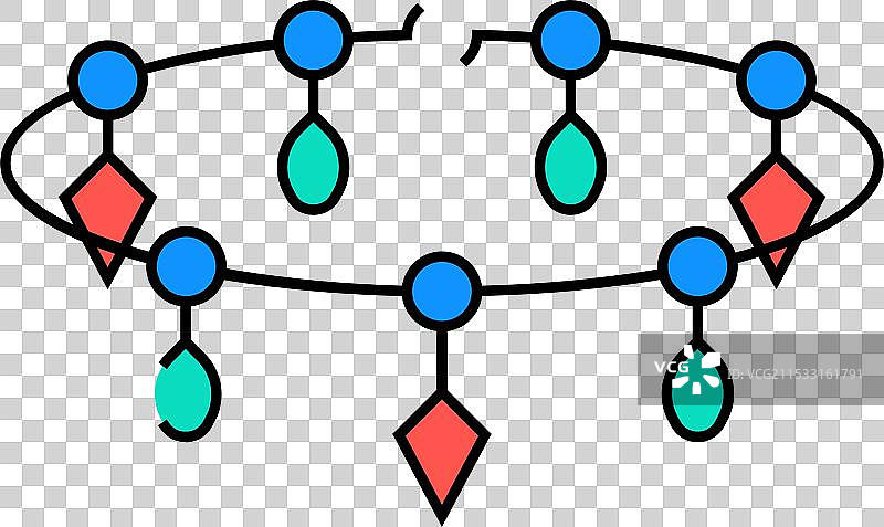 脚链珠宝图标颜色图片素材