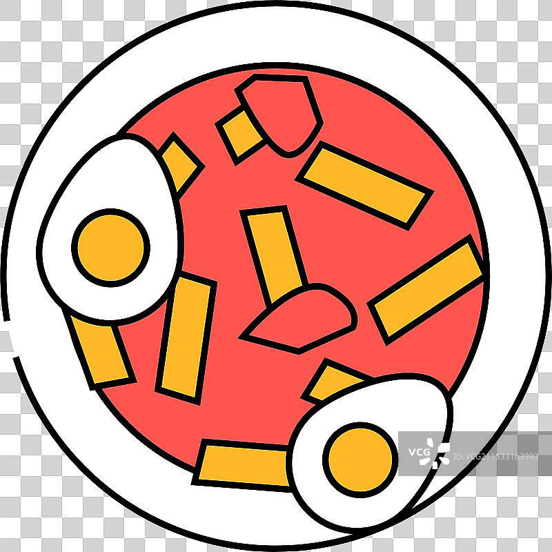 韩式炒年糕图标颜色图片素材