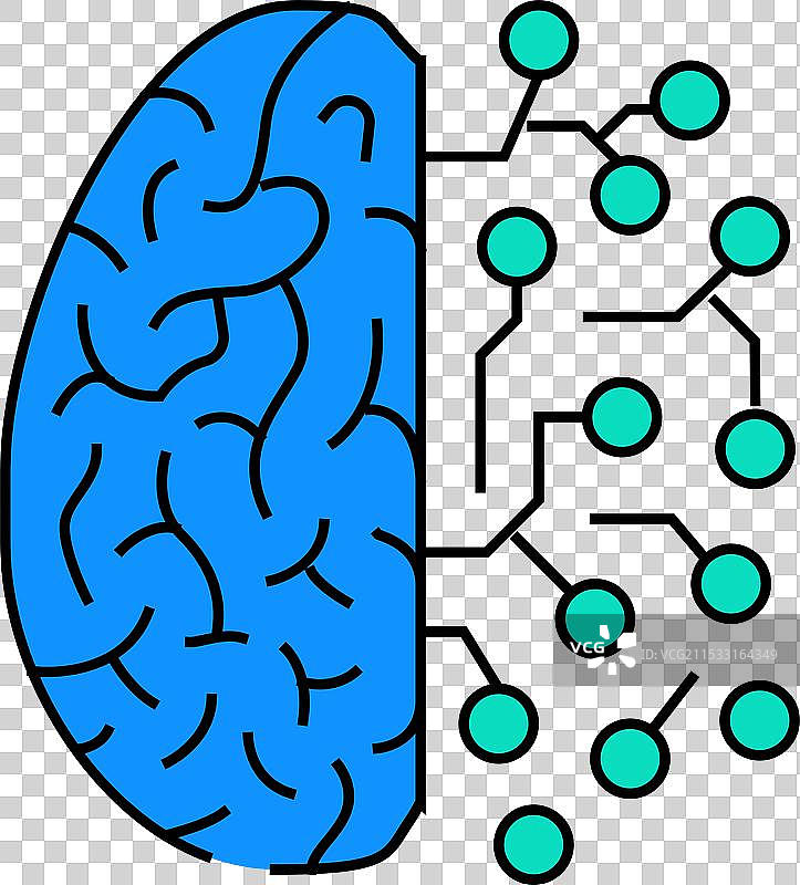 大脑电路神经科学神经学图标颜色图片素材