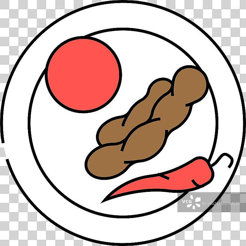 泰国菜酸角酱图标彩色图片素材