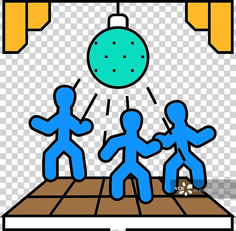 迪斯科派对图标的厚底鞋颜色图片素材