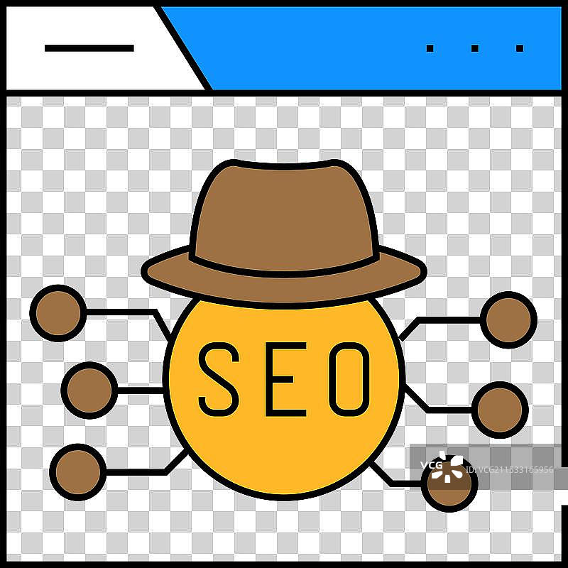 黑帽SEO图标颜色图片素材