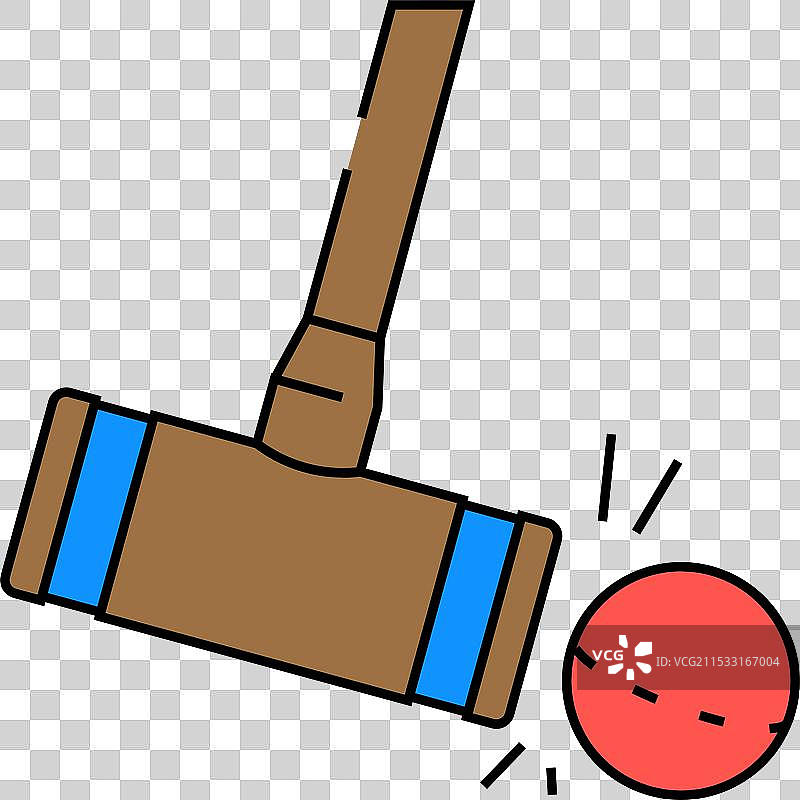 彩色的槌球游戏图标图片素材